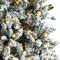 8ft. Pre-Lit Flocked Livingston Fir Artificial Christmas Tree with Pinecones, Clear LED Lights